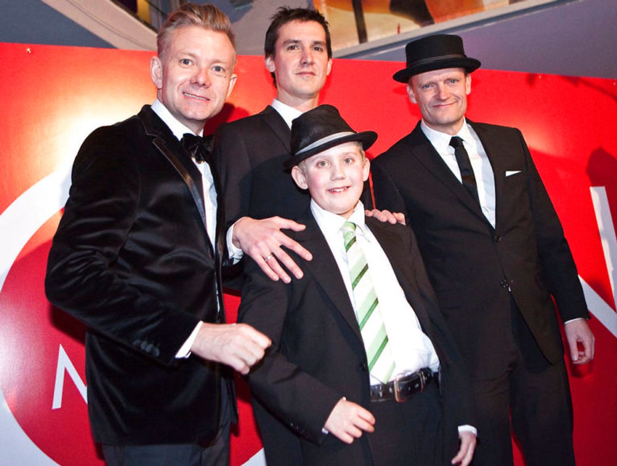 Premiere på Frank Hvam og Casper Christensens Klovn the movie i Imperial d. 15. dec. 2010. Her rød løber med Casper Christensen, instruktør Mikkel Nørgaard, Frank Hvam og Marcus Jess Petersen.