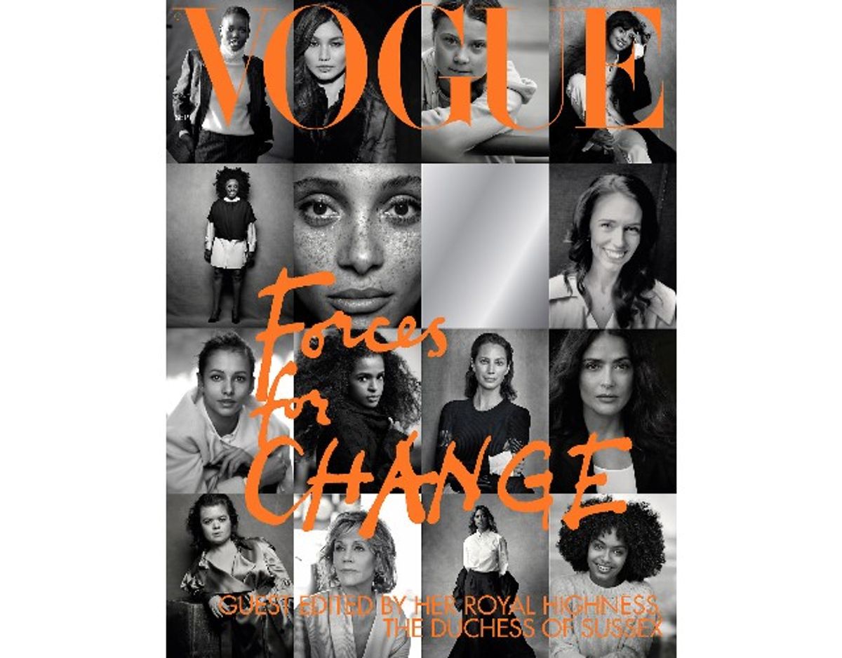 Hertuginden Meghan har selv udvalgt de 15 kvinder, der er portrætteret på forsiden af det britiske Vogue. Klik videre og læs mere om de kvinder. Foto: Scanpix