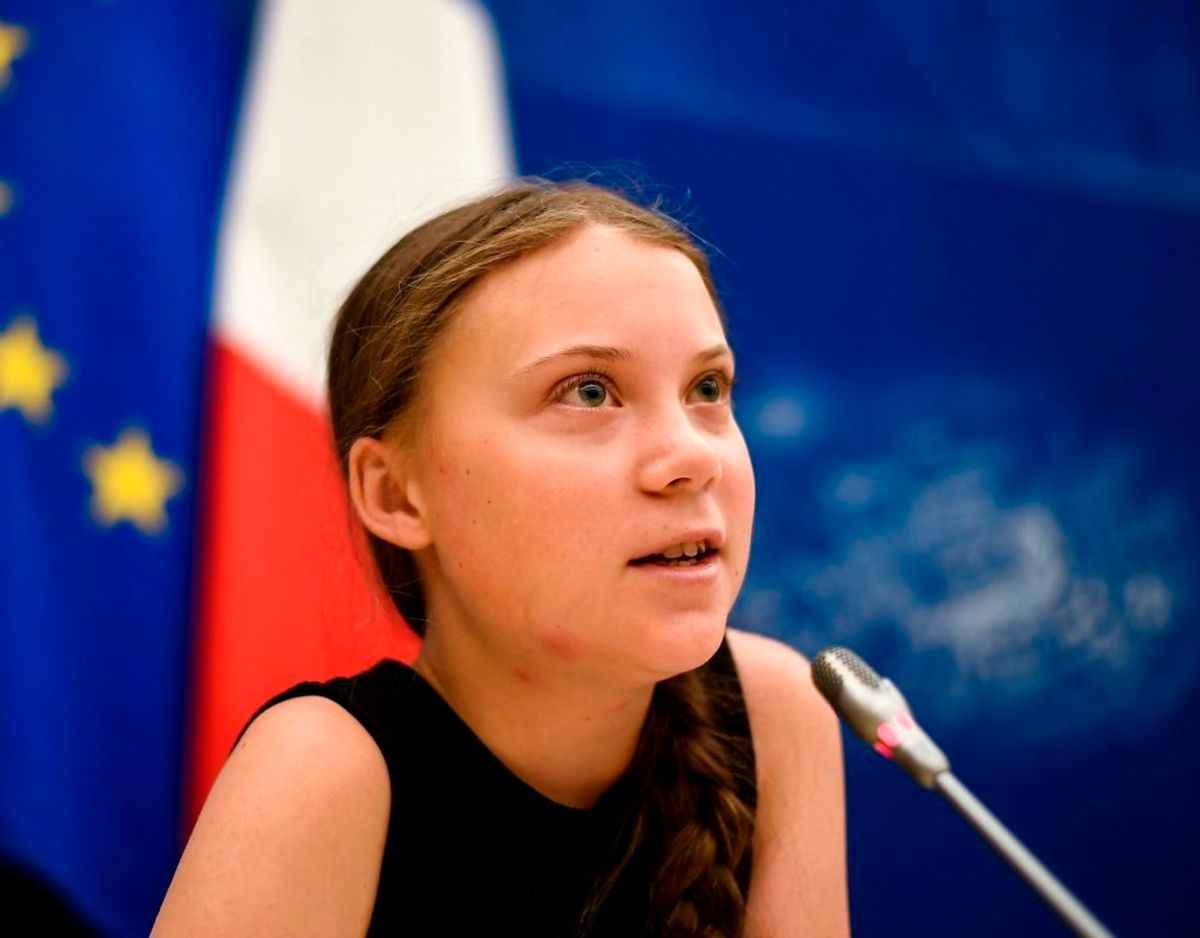 Klimaforkæmper Greta Thunberg er også på forsiden. Hun blev særligt kendt for at strejke fra skolen, for at få politikere til at fokusere på klimaet. Foto: Scanpix