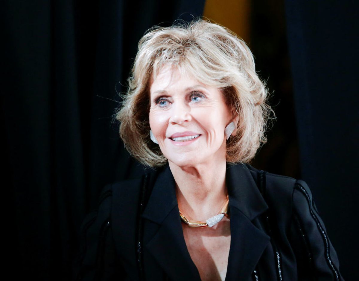 Skuespilleren Jane Fonda protesterer mod krig, kæmper for kvinders rettigheder og støtter me too-kampagnen. Foto: Scanpix