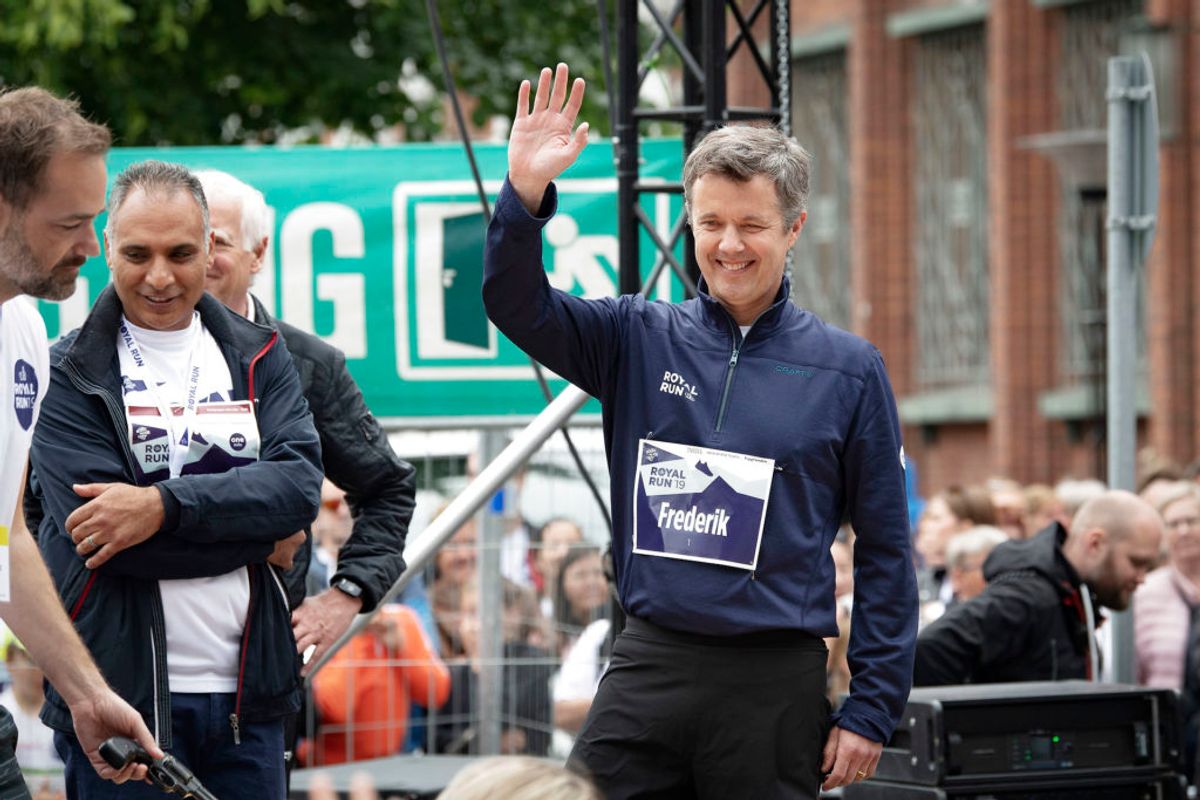 Kronprins Frederik løber One Mile under Royal Run i Aarhus, mandag den 10. juni 2019.. (Foto: Bo Amstrup/Ritzau Scanpix)