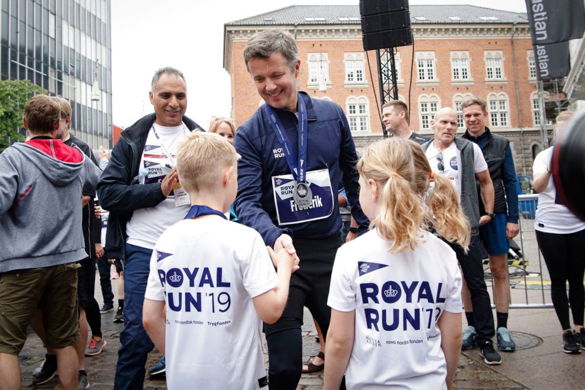 Kronprins Frederik løber One Mile under Royal Run i Aarhus, mandag den 10. juni 2019.. (Foto: Bo Amstrup/Ritzau Scanpix)