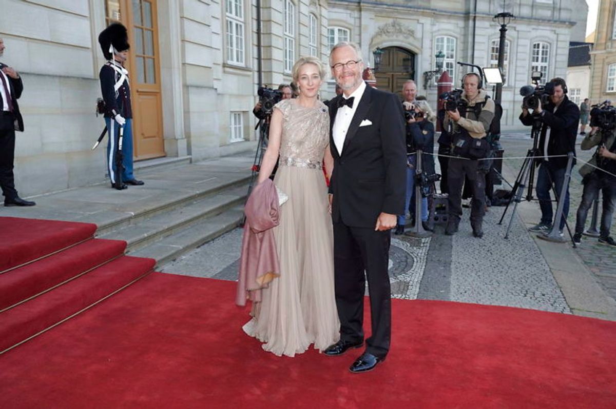Gæster ankommer til en middag i anledning af prins Joachims 50-års fødselsdag i Christian VII’s Palæ, Amalienborg i København, fredag den 7. juni 2019. Det er dronning Margrethe er vært for middagen. . Foto: Martin Sylvest/Ritzau Scanpix.
