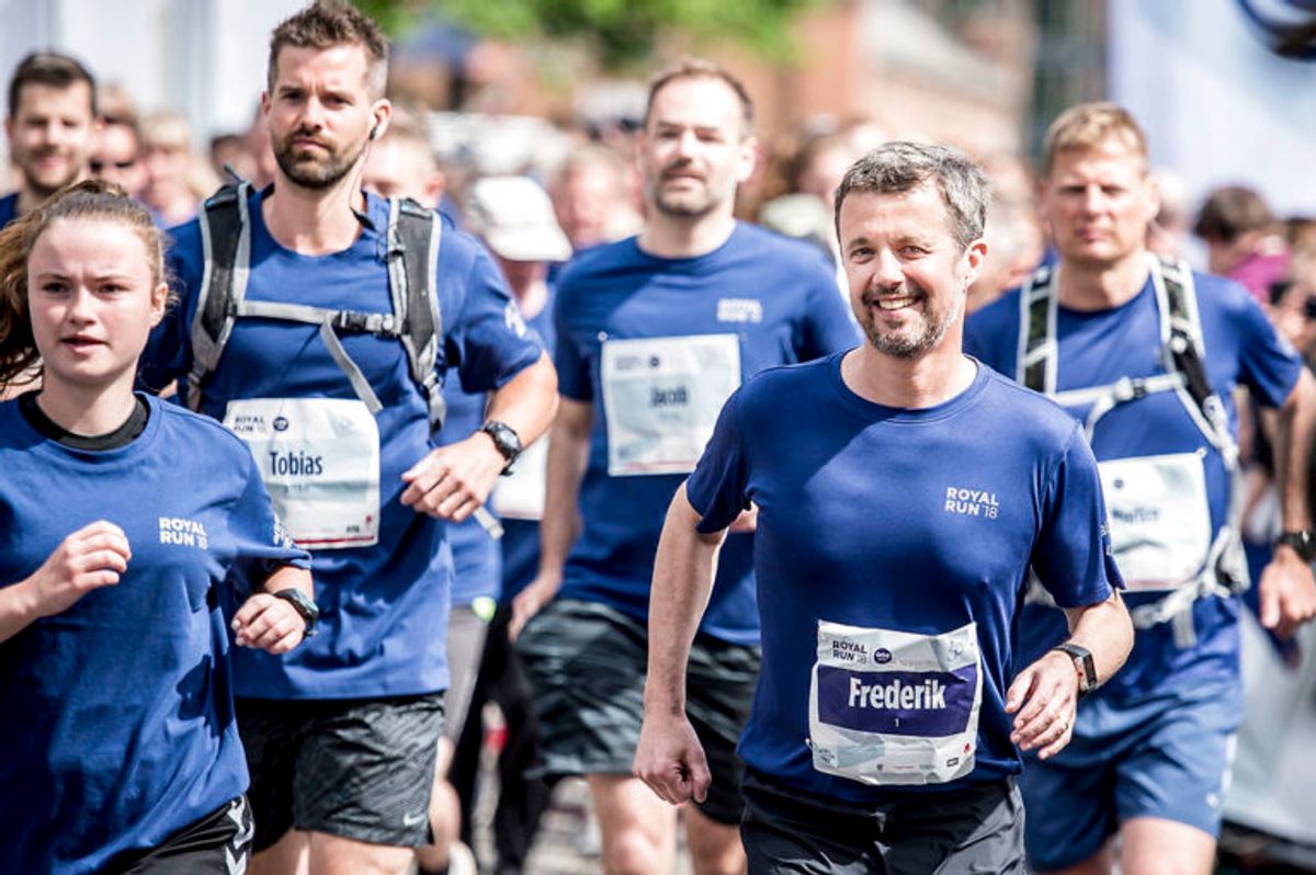 (ARKIV) Kronprins Frederik løber Royal Run i Aarhus, mandag den 21. maj 2018. Ny måling viser stor opbakning i befolkningen til kronprins Frederik, der lørdag fylder 50 år. Stort flertal mener, at han vil gøre det godt som konge. Det skriver Ritzau, fredag den 25. maj 2018.. (Foto: Mads Claus Rasmussen/Ritzau Scanpix)