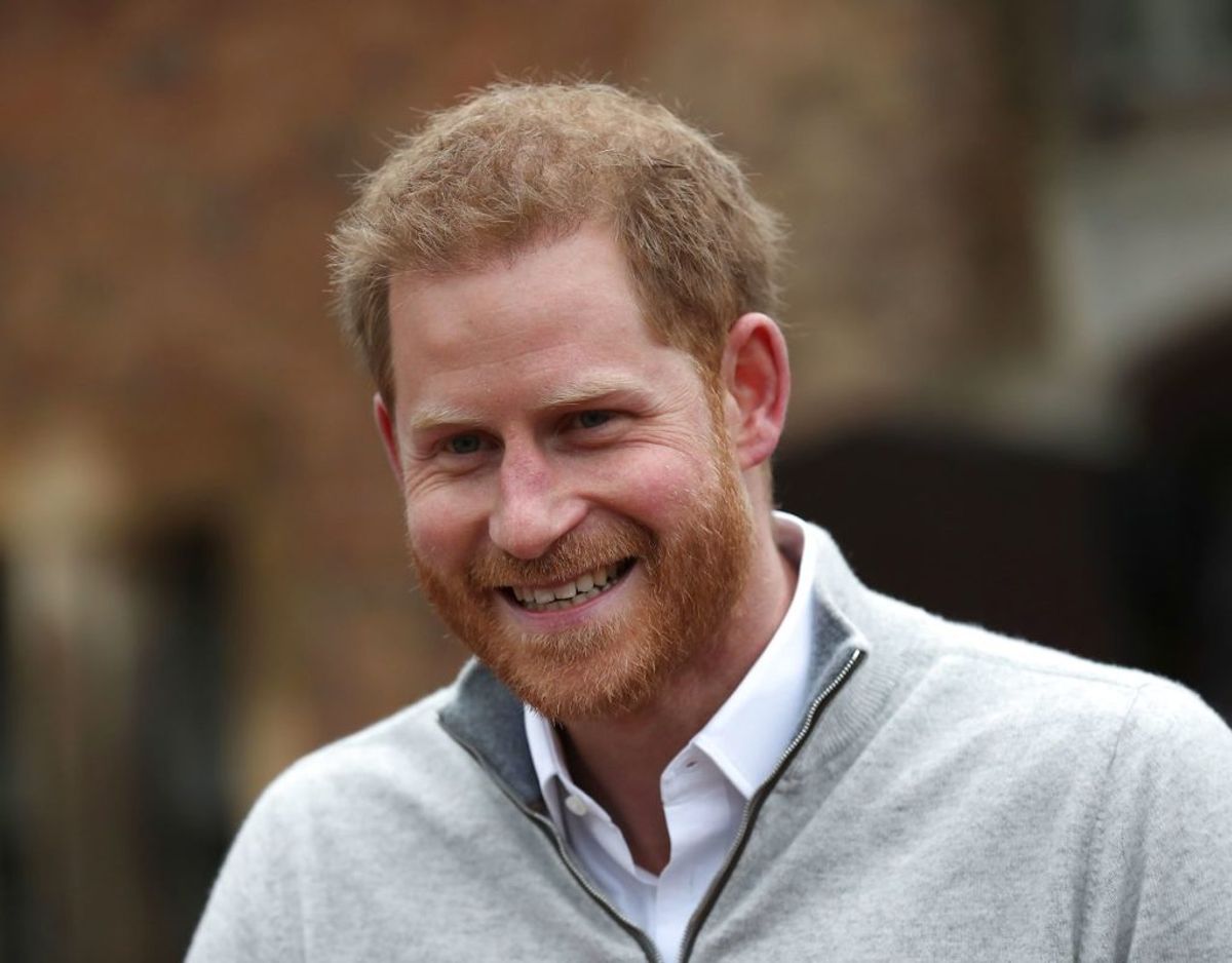 Mandag den 6. maj fortalte prins Harry til pressen, at han og Meghan Markle endnu ikke var blevet enige om et navn. Foto: Scanpix