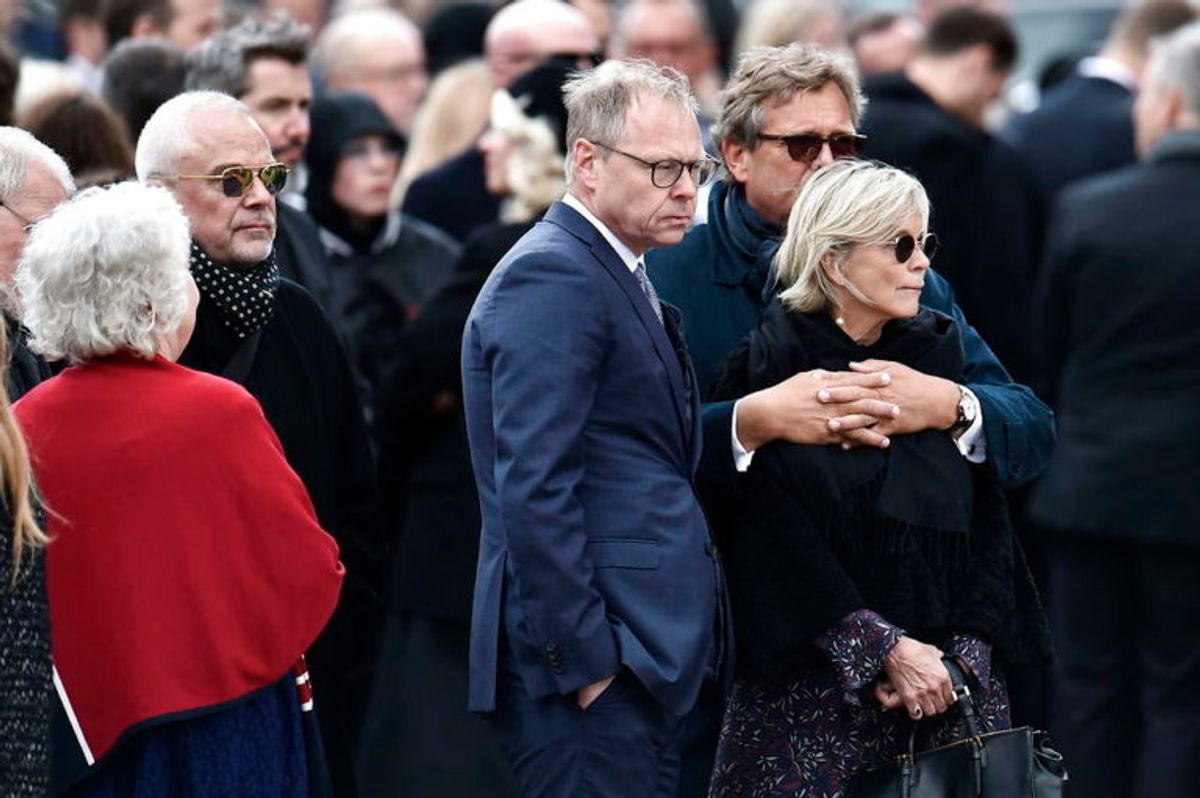 Begravelsen af de tre danske ofre for terrorangrebet i Sri Lanka fra Aarhus Domkirke i Aarhus, lørdag den 4. maj 2019.De tre omkomne var børn af Anne og Anders Holch Povlsen. Begravelsen sker fra Aarhus Domkirke med deltagelse af Kronprinsfamilien og Statsministeren.. (Foto: Mads Claus Rasmussen/Ritzau Scanpix)