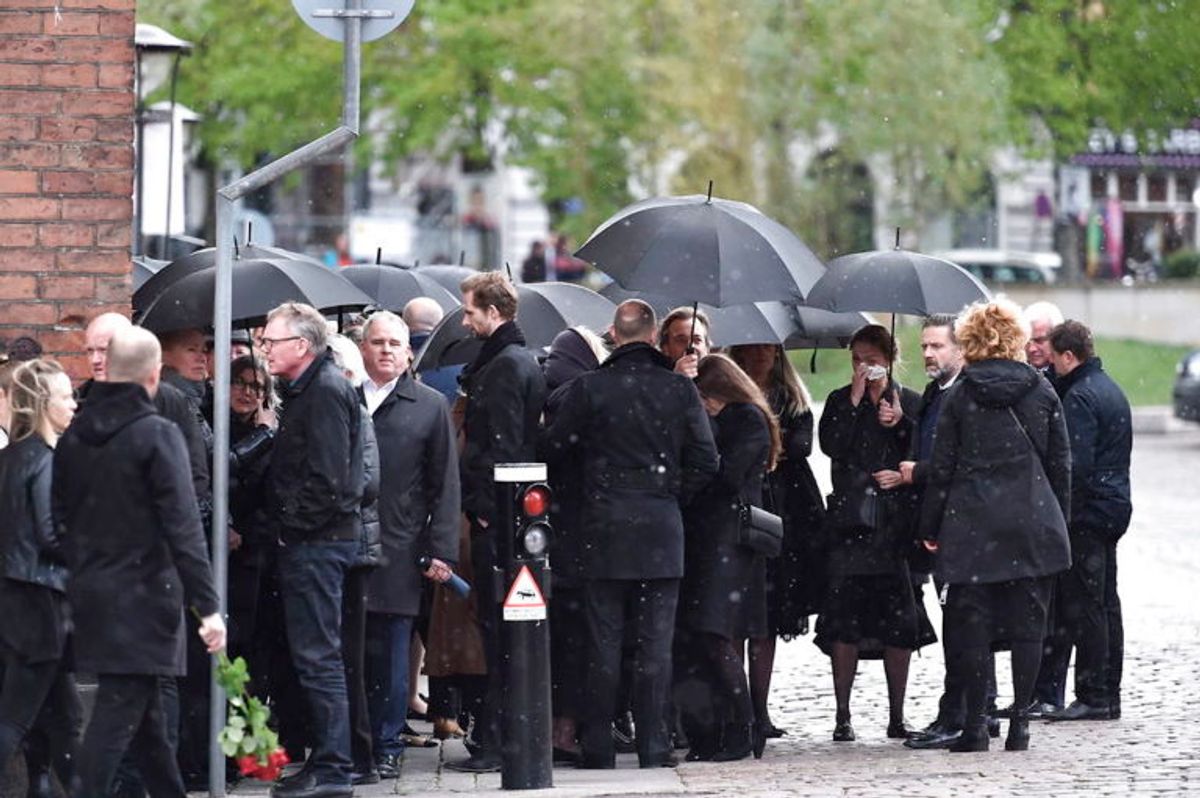 Begravelsen af de tre danske ofre for terrorangrebet i Sri Lanka fra Aarhus Domkirke i Aarhus, lørdag den 4. maj 2019.De tre omkomne var børn af Anne og Anders Holch Povlsen. Begravelsen sker fra Aarhus Domkirke med deltagelse af Kronprinsfamilien og Statsministeren.. (Foto: Mads Claus Rasmussen/Ritzau Scanpix)