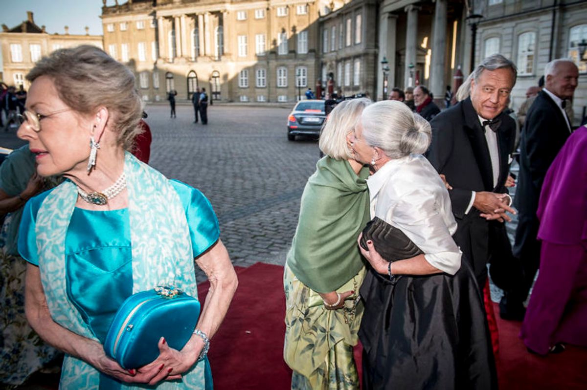 Gæster ankommer til middag i anledning af prinsesse Benediktes 75-års fødselsdag på Amalienborg i København, mandag den 29. april 2019.. (Foto: Mads Claus Rasmussen/Ritzau Scanpix)