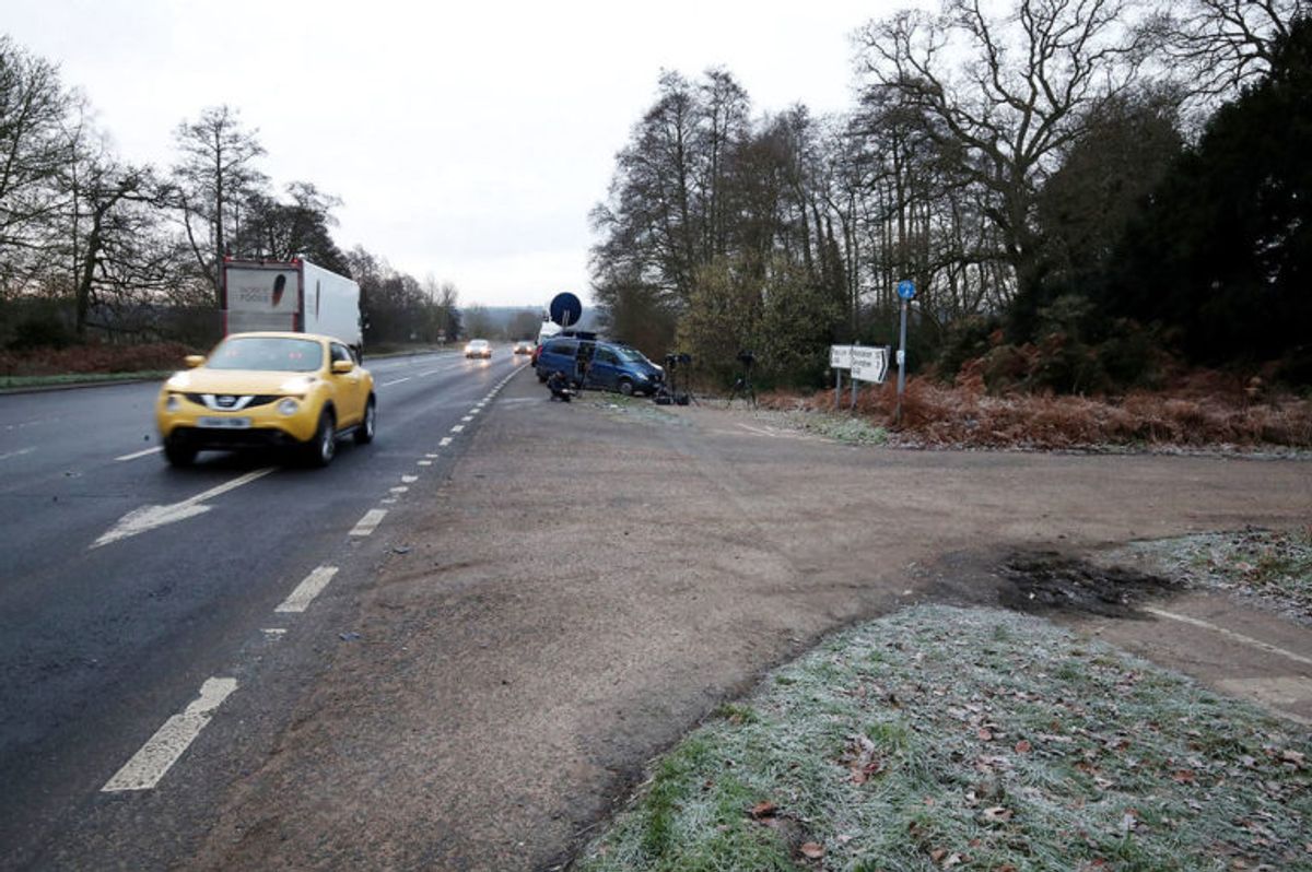 Den 97-årige prins var torsdag 17. januar involveret i en voldsom ulykke nær Sandringham. KLIK for flere billeder. Foto: Scanpix.