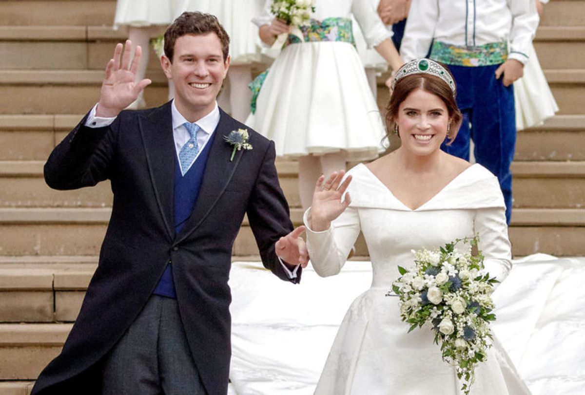 Det var et storslået bryllup for Jack Brooksbank og prinsesse Eugenie. Foto: Scanpix