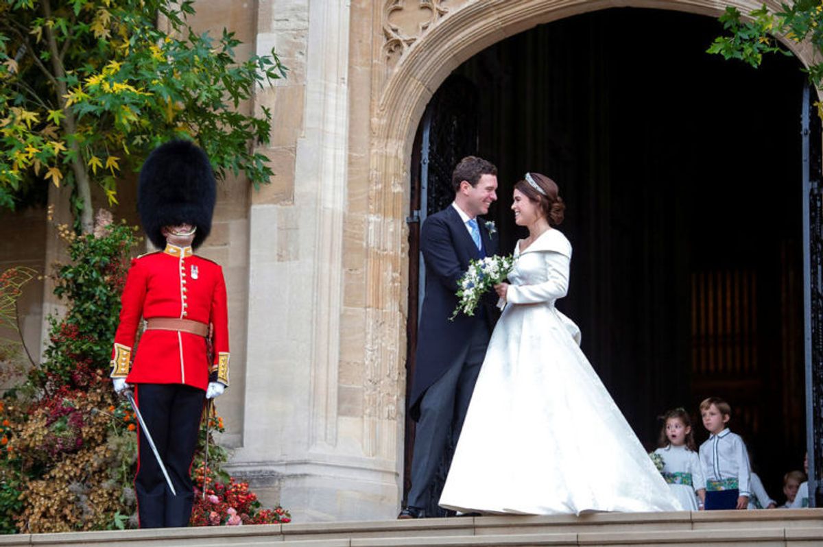 Det var et storslået bryllup for Jack Brooksbank og prinsesse Eugenie. Foto: Scanpix