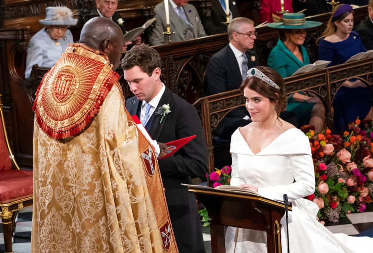 Det var et storslået bryllup for Jack Brooksbank og prinsesse Eugenie. Foto: Scanpix