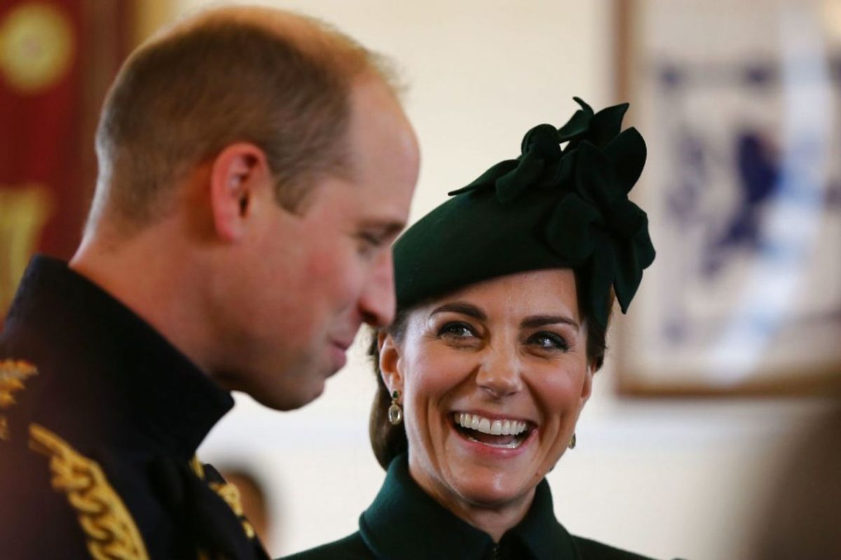 Prins William og hertuginde Kate ved St. Patricks Day-paraden søndag. (Foto: Gareth FulleR/Scanpix).