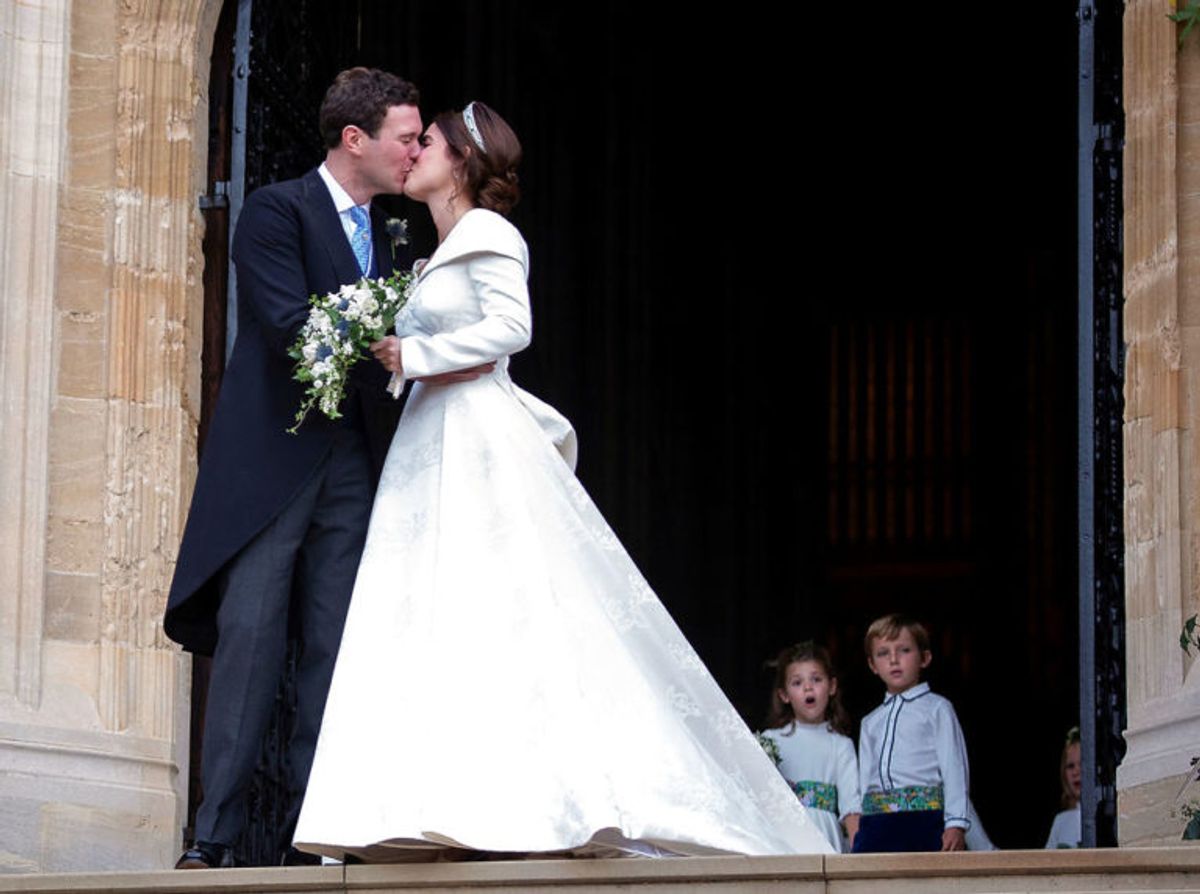 Prinsesse Eugenie og Jack Brooksbank fik et kæmpe bryllup. KLIK FOR FLERE BILLEDER AF DET SMUKKE BRYLLUP. Foto: Scanpix