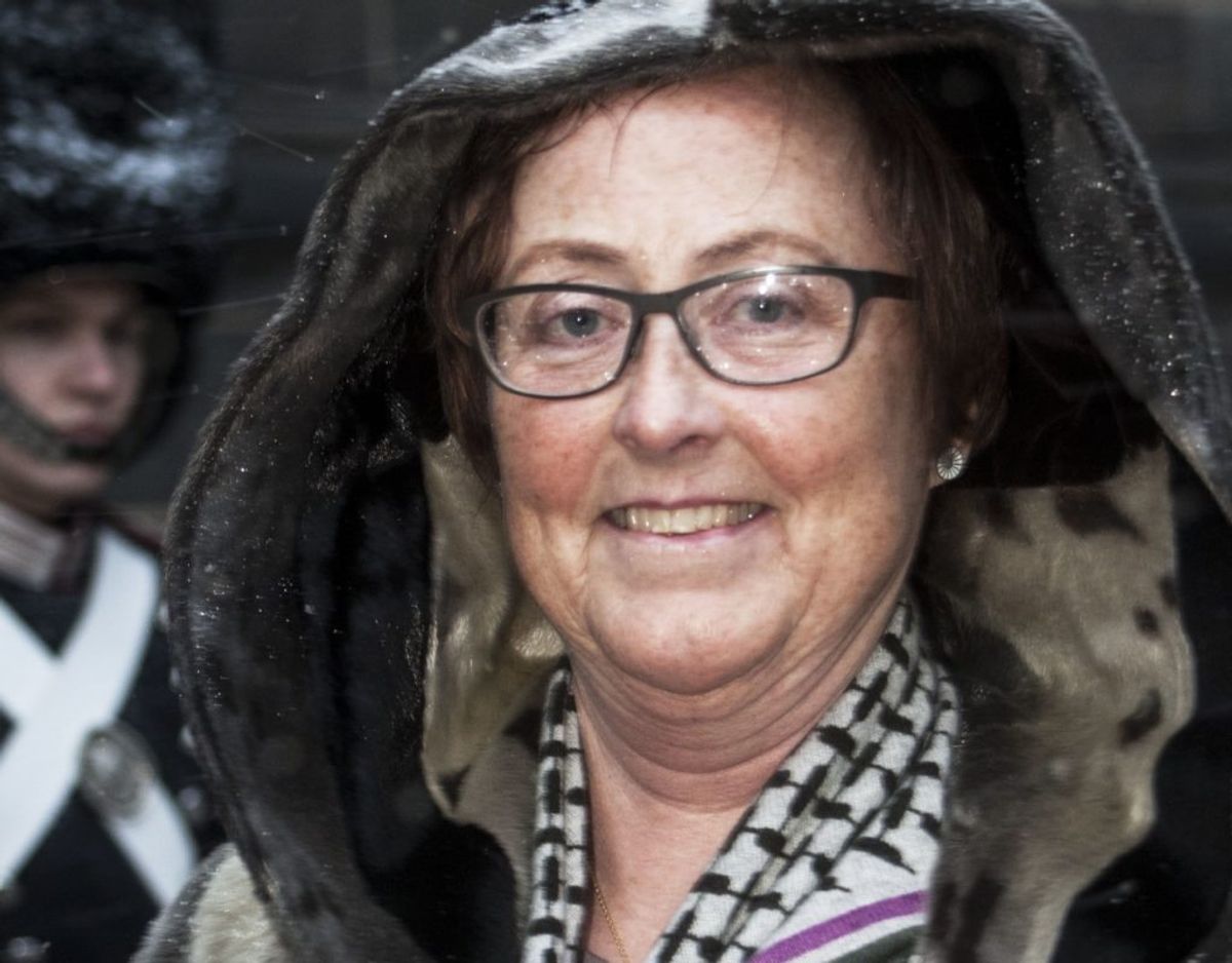 Birgit Jeppesen, IT-konsulent i Region Sjælland, takkede for Fortjenstmedaljen i Sølv efter 40 års tro tjeneste. Bjarne Lüthcke/Ritzau Scanpix.