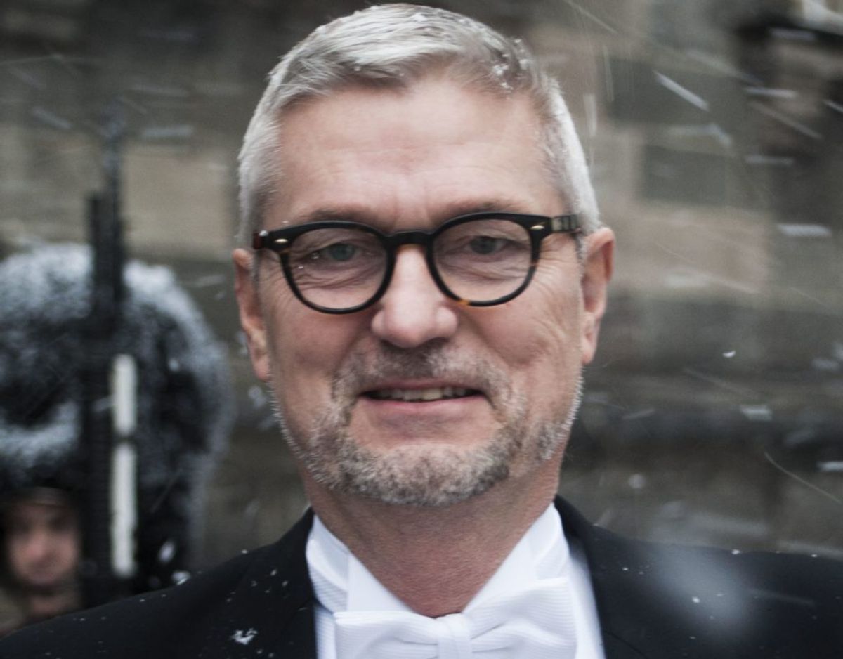 Erik Østergaard, adm. direktør i DTL Danske Vognmænd, takkede for Ridderkorset af 1. grad. Foto: Bjarne Lüthcke/Ritzau Scanpix