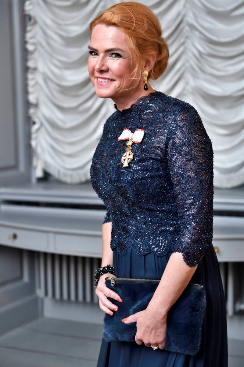 Udlændinge- og integrationsminister Inger Støjberg til nytårskur og -taffel for regeringen, folketingets formand, repræsentanter for det officielle Danmark og hoffet i Christian VII’s Palæ, Amalienborg i København, tirsdag den 1. januar 2019.. (Foto: Tariq Mikkel Khan/Ritzau Scanpix)