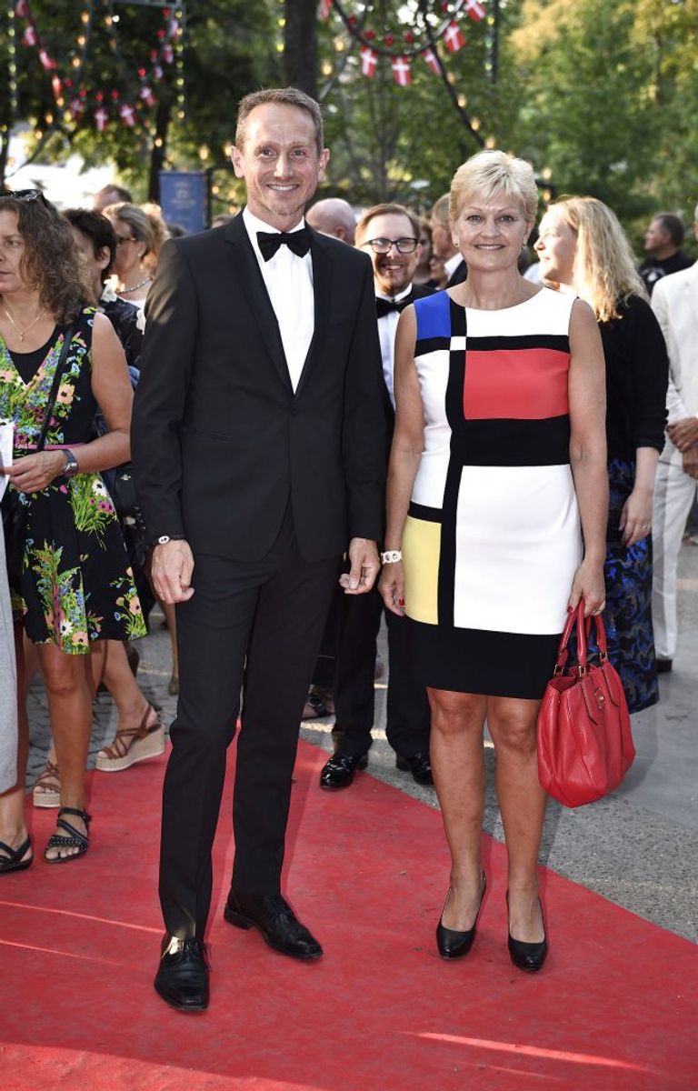 Kronprinsesse Mary og prinsesse Benedikte til premiere på New York City Ballet i Tivolis Koncertsal i København. Her er det finansminister Kristian Jensen og fiskeriminister Eva Kjer Hansen, onsdag den 15. august 2018.. (Foto: Tariq Mikkel Khan/Ritzau Scanpix)