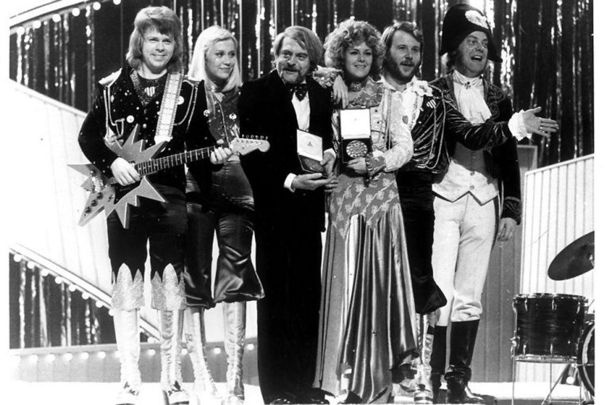 1974: Det var året, hvor den svenske popgruppe Abba for alvor blev kendt. Abba vandt med sangen “Waterloo” og de efterfølgende mange år leverede gruppen hits på stribe. Foto: Scanpix (Arkivfoto)