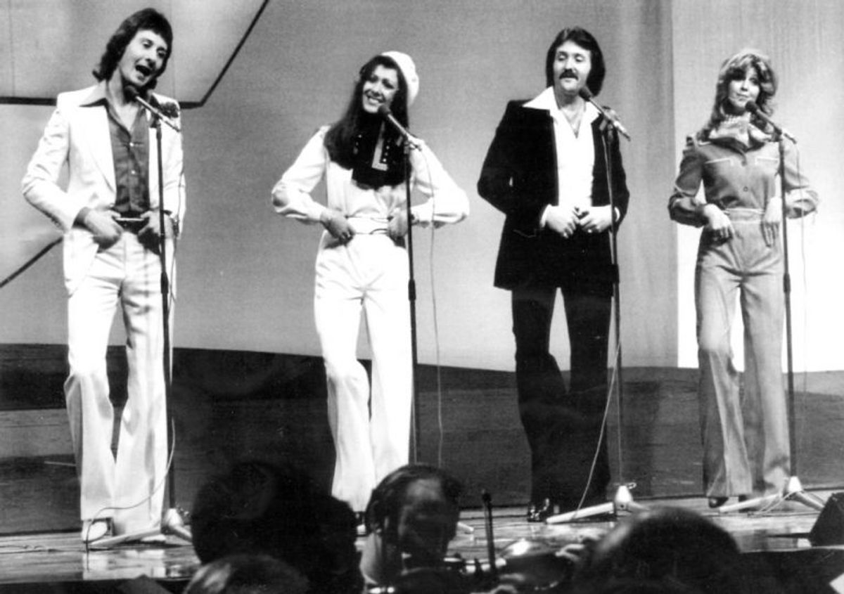 1976: Sejren gik til Storbritanniens Brotherhood of Man med det nu legendariske hit “Save your kisses for me”. Foto: Scanpix (Arkivfoto)