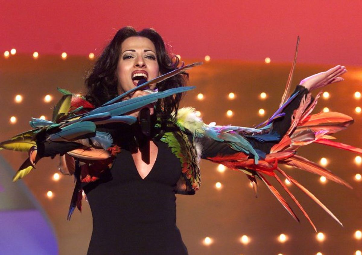 1998: Sharon Cohen med kunstnernavnet Dana International sikrede Israel sejren med sangen “Diva”. Hun er en transkønnet israelsk sanger. Foto: Dylan Martinez/Scanpix (Arkivfoto)