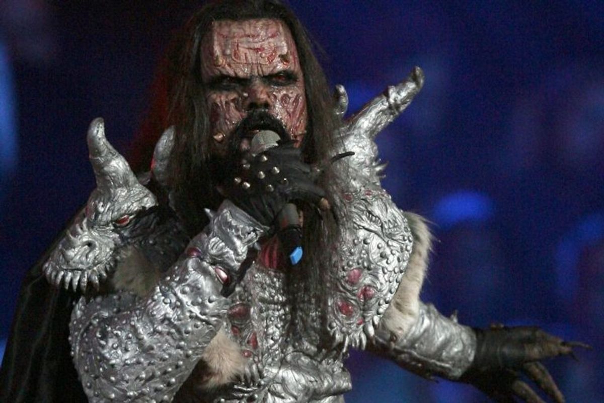 2006: Finland vandt overraskende Eurovision Song Contest med hård rock. Lordi vandt dette år med “Hard Rock Hallelujah”. Foto: Christian Charisius/Scanpix (Arkivfoto)