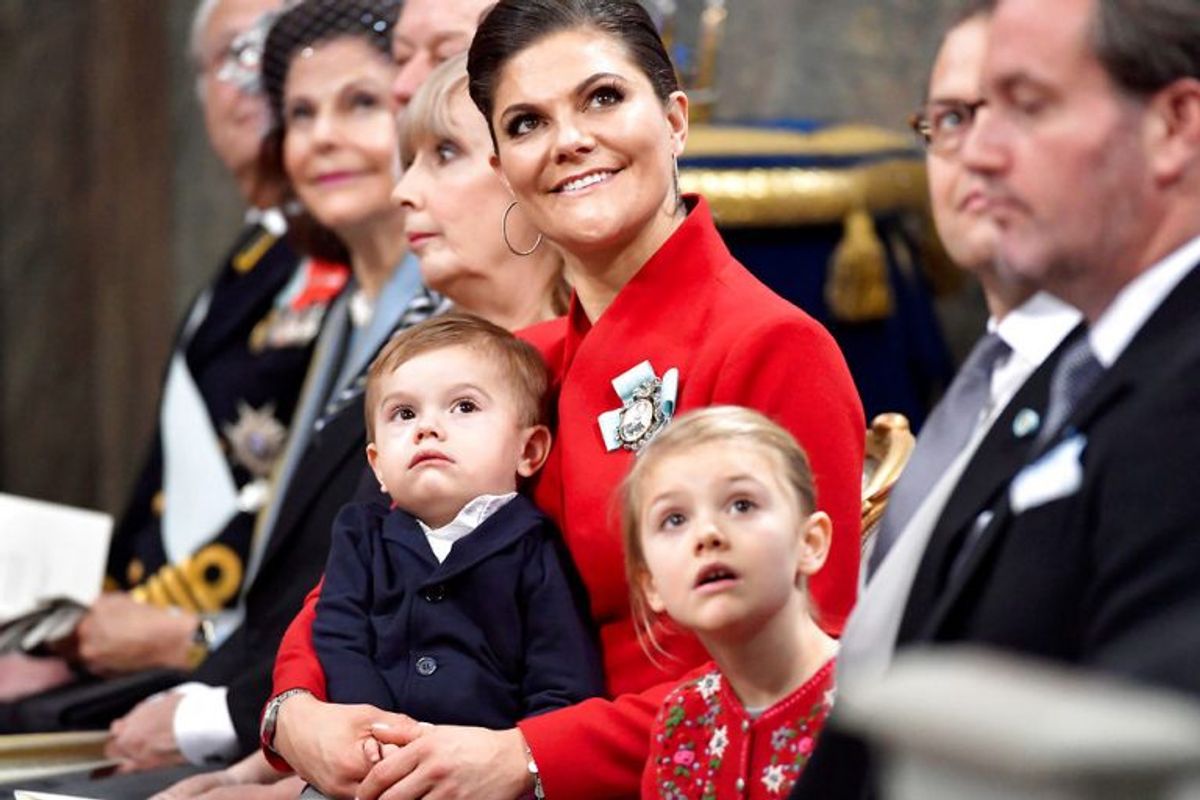 Her ses den kongelige svenske familie ved dåbsfest den 1. december 2017. Arkivfoto: Jonas Ekstromer/Scanpix