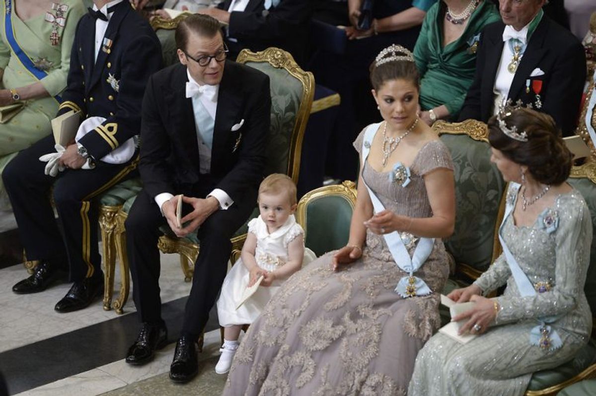Prinsesse Estelle ses her i en yngre udgave ved prinsesse Madeleines bryllup med Chris O’Neill i 2013. Arkivfoto: Jessica Gow/Scanpix