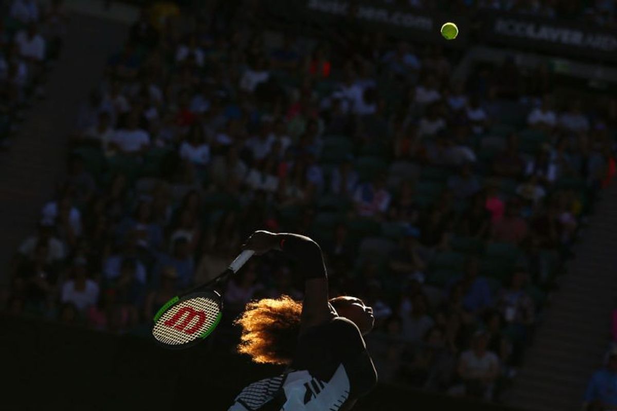 Serena Williams var tæt på at dø efter sin datters fødsel sidste år. Billedet er fra Australian Open i januar 2017 – en turnering, som Serena Williams vandt. Arkivfoto: Thomas Peter/Scanpix