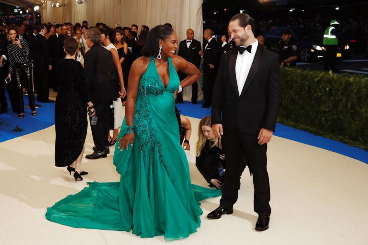 Her ses Serena Williams og gemalen Alexis Ohanian ved et arrangement i New York i maj 2017. Arkivfoto: Lucas Jackson/Scanpix