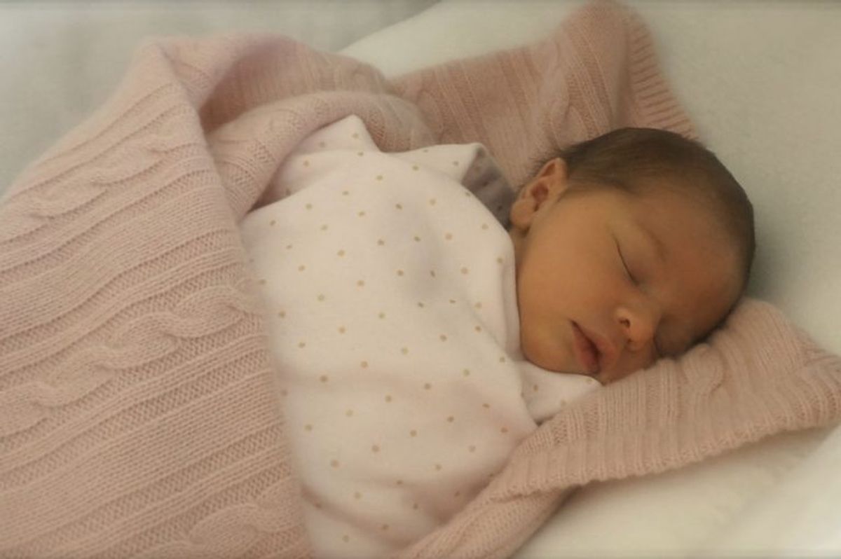 Det første officielle billede af prinsesse Leonore Lilian Maria, som hendes navn er. Billedet er taget den 26. februar 2014. Den lille prinsesse fylder fire år i dag. Arkivfoto: Christopher O’Neill/Scanpix