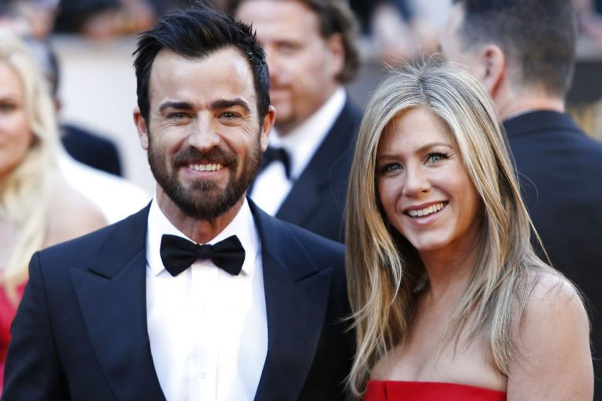 Jennifer Aniston med sin mand Justin Theroux. Arkivfoto: Adrees Latif/Scanpix