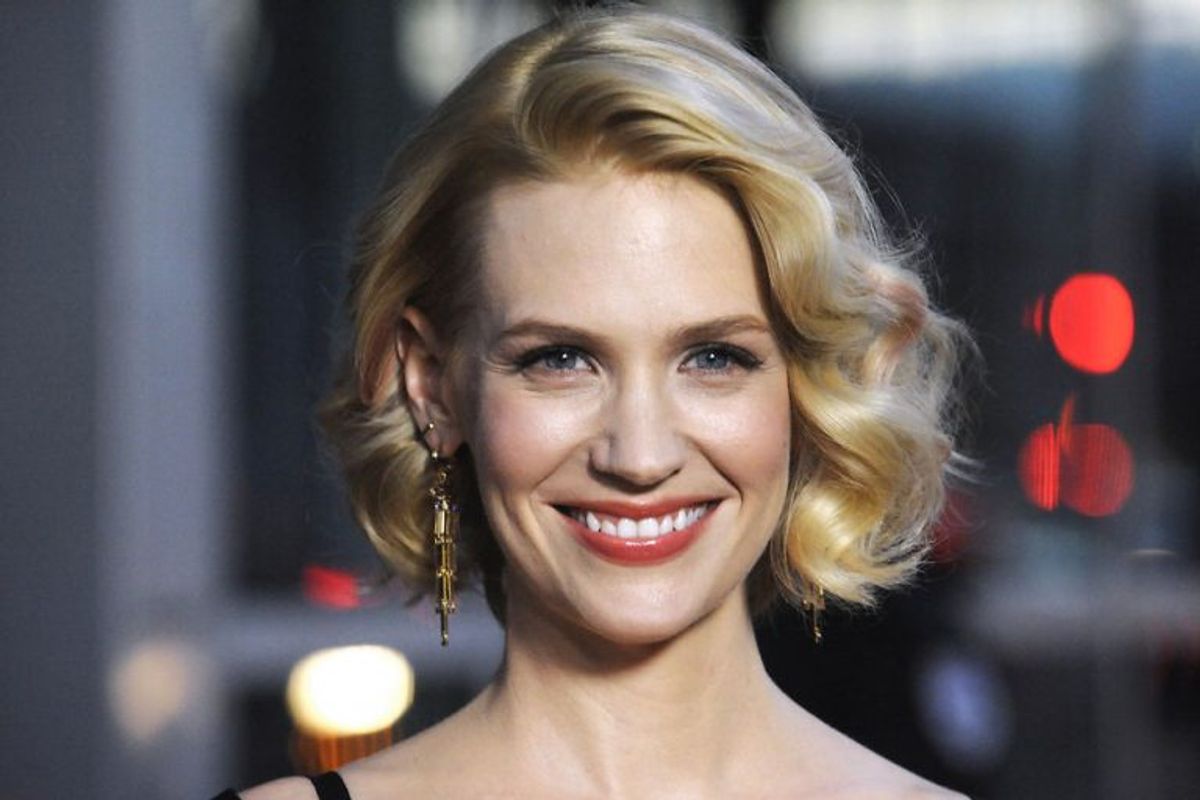 January Jones var den første kendte skuespiller, som Ashton Kutcher har datet. Det gjorde han i slutningen af 1990’erne. Arkivfoto: Phil McCarten/Scanpix