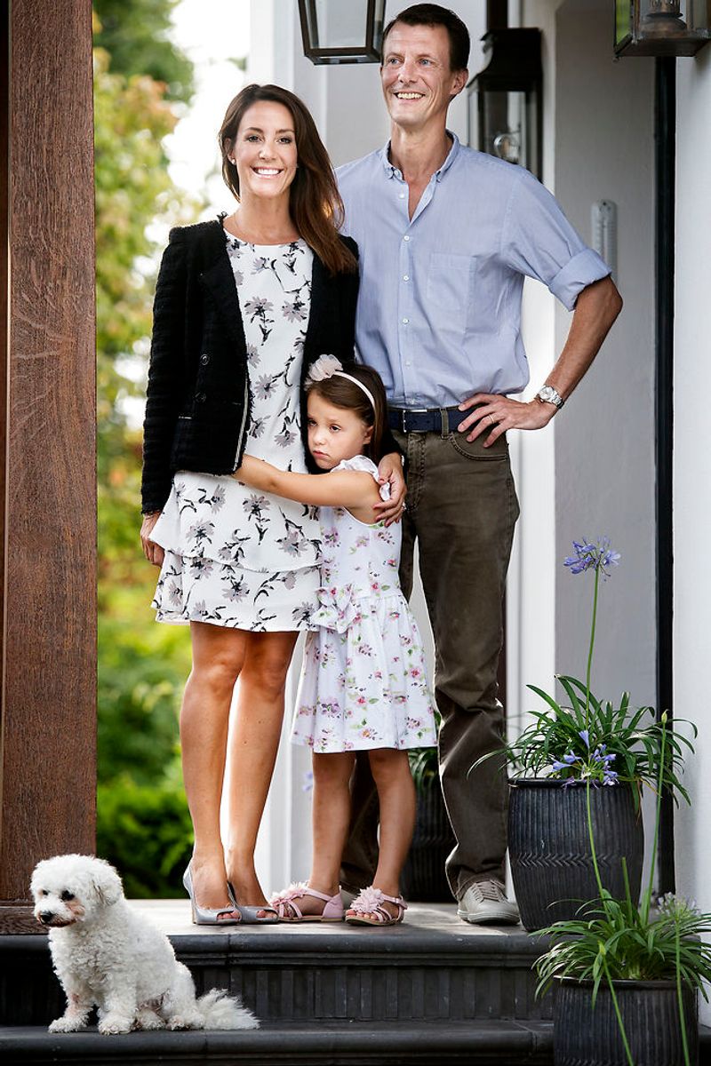 Det var et stort øjeblik for både prinsesse Marie og prins Joachim, da prinsesse Athena begyndte i 0. klasse på Sct. Joseph Søstrenes Skole i Ordrup. Det skete den 11. august. Foto: Liselotte Sabroe/Scanpix (Arkivfoto)