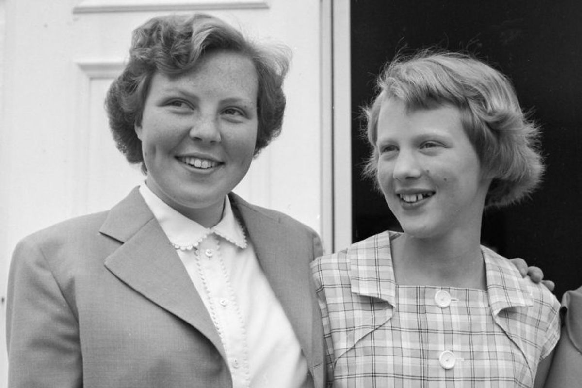 Der er nære bånd mellem Belgien og Danmark. Her ses den daværende danske tronfølger Prinsesse Margrethe (til højre) med den hollandske ditto, prinsesse Beatrix. Arkivfoto: Scanpix