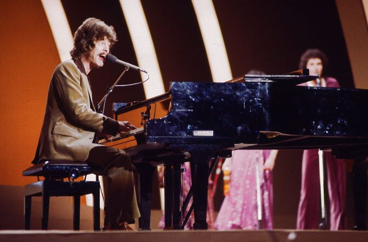 Tommy Seebach vinder Dansk Melodi Grand Prix i 1979 med sangen Disco Tango. Foto: Bent K Rasmussen/Scanpix (Arkivfoto)