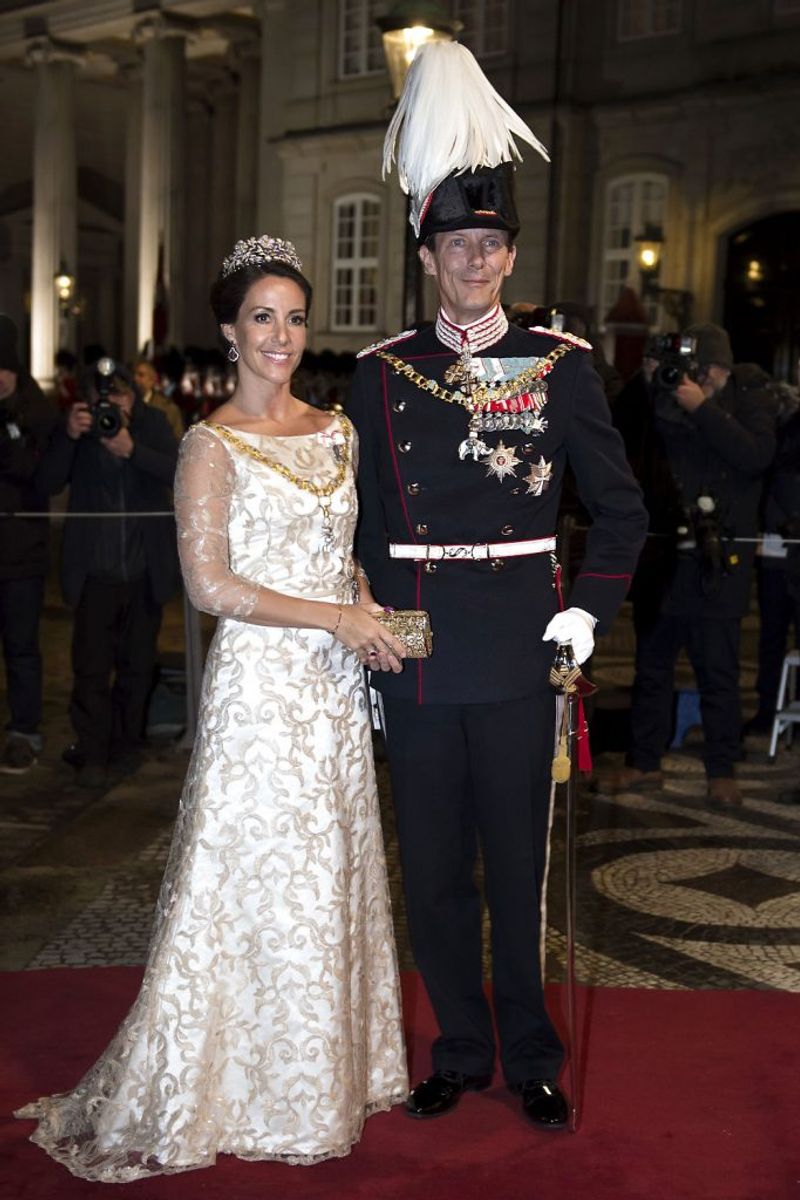 Prins Joachim og Prinsesse Marie ankommer til nytårskur og -taffel i Christian VII’s Palæ mandag 1. januar 2018. Nytårskur og -taffel i Christian VII’s Palæ. Foto: Keld Navntoft/Scanpix