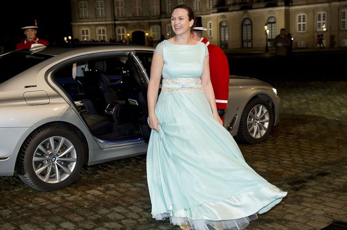 Undervisningsminister Merete Riisager ankommer til nytårskur og -taffel i Christian VII’s Palæ mandag 1. januar 2018. Foto: Keld Navntoft/Scanpix