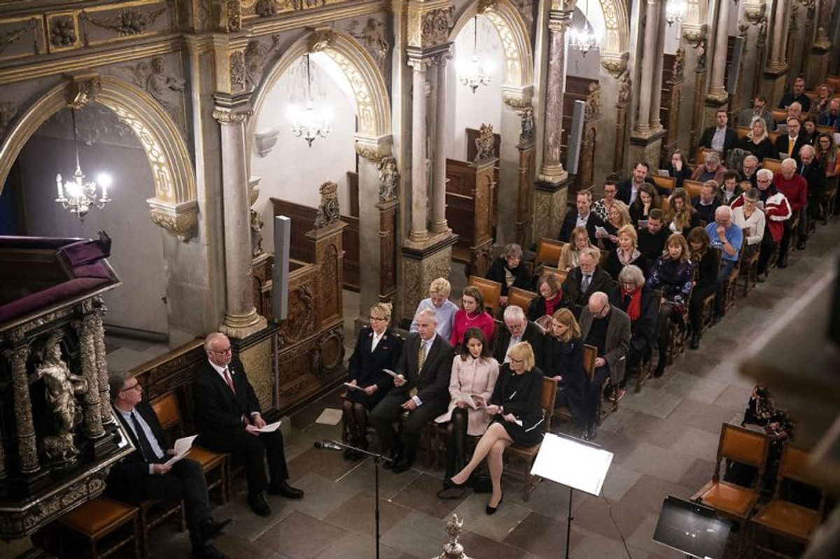 Prinsesse Marie deltog i Folkekirkens Nødhjælps julearrangement i Frederiksborg Slotskirke. Foto: Liselotte Sabroe/Scanpix