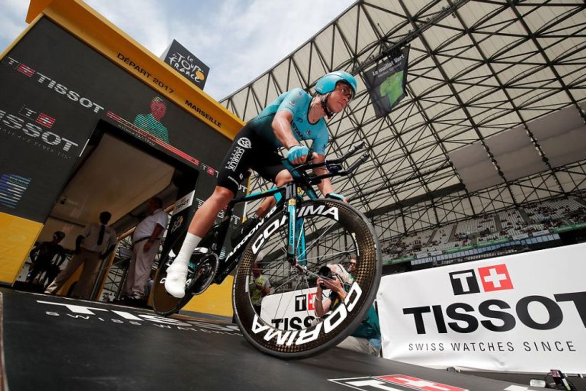 Hvis Tour de France starter i Danmark kunne det sagtens foregå med en enkeltstart som her i Marseille. Foto: Benoit Tessier/Scanpix (Arkivfoto)