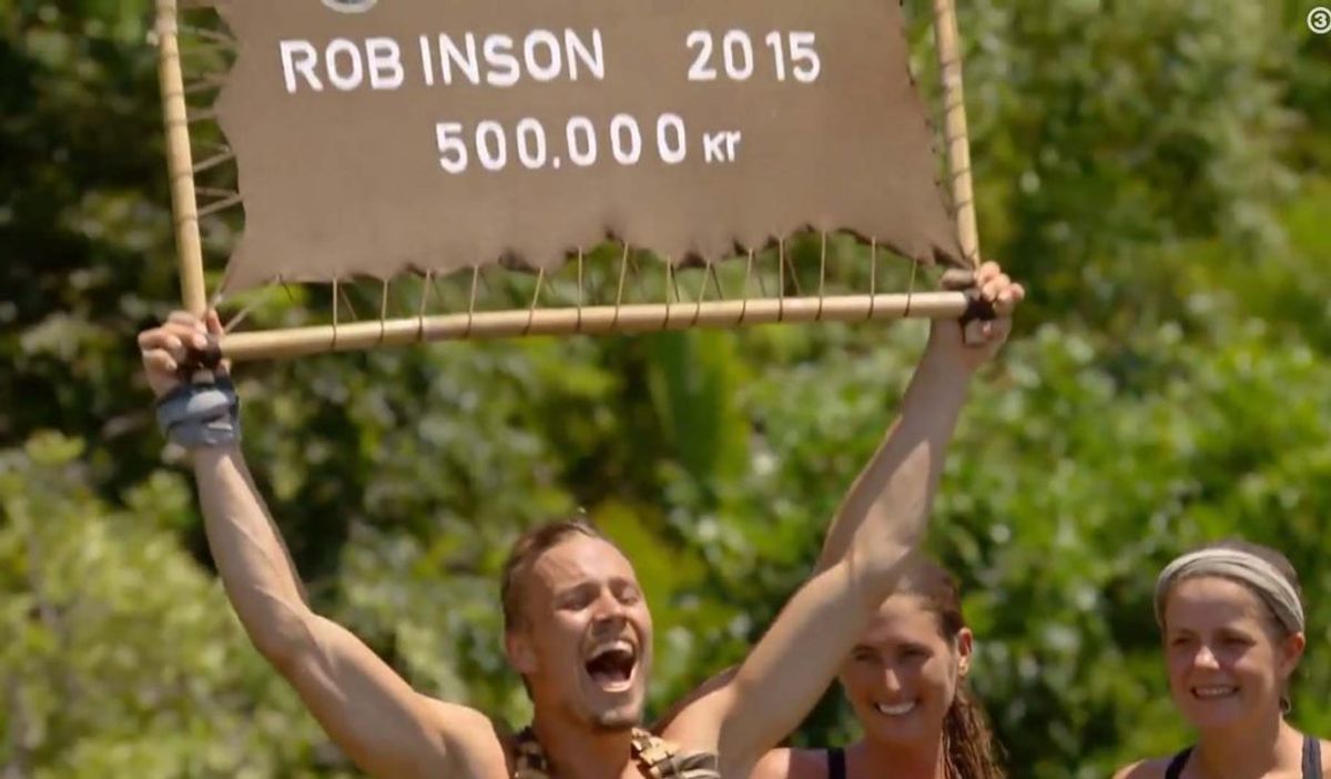 Kenneth Mikkelsen fra Aarhus vandt Robinson Ekspeditionen 2015 samt præmien på 500.000 kroner. Foto: TV3 (Arkivfoto)
