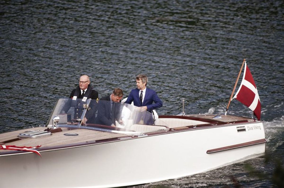 Kronprins Frederik deltog i rejsegilde på Aarhus Internationale Sejlsportscenter på Aarhus havn. Foto: Asbjørn Sand/Scanpix