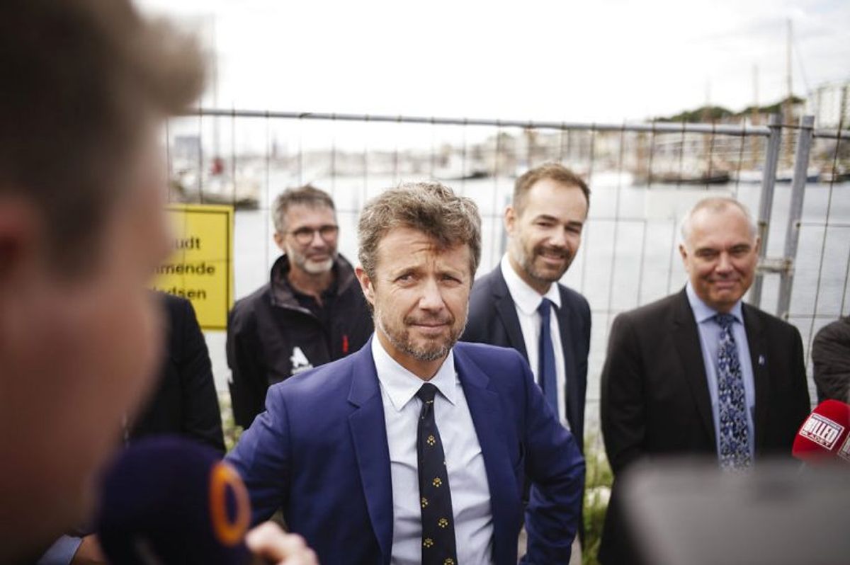 Kronprins Frederik deltog i rejsegilde på Aarhus Internationale Sejlsportscenter på Aarhus havn. Foto: Asbjørn Sand/Scanpix