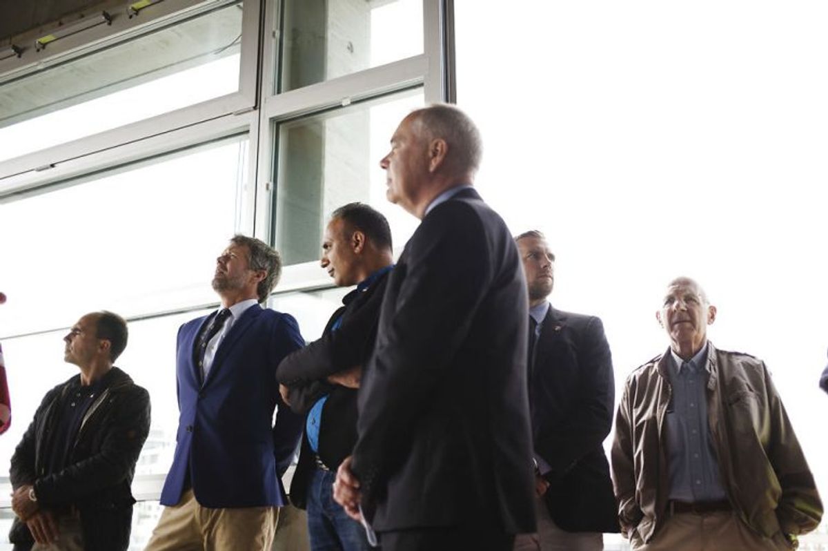 Kronprins Frederik deltog i rejsegilde på Aarhus Internationale Sejlsportscenter på Aarhus Havn. Foto: Asbjørn Sand/Scanpix
