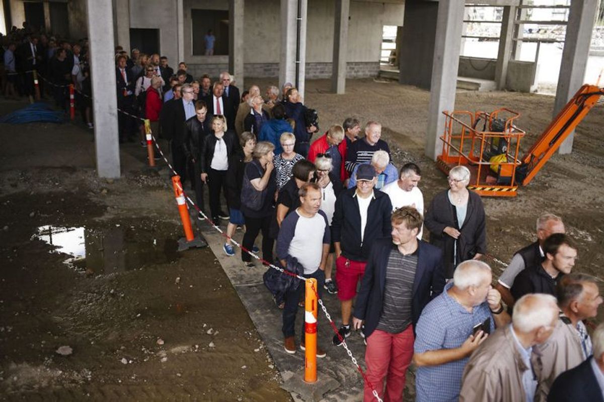 Kronprins Frederik deltog i rejsegilde på Aarhus Internationale Sejlsportscenter på Aarhus Havn. Foto: Asbjørn Sand/Scanpix