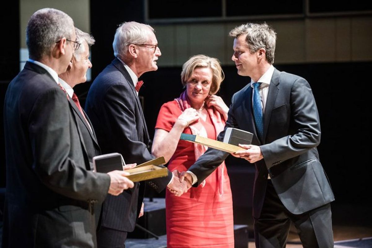 Kronprinsen stod torsdag for overrækkelsen af The Brain Prize 2017. KLIK VIDERE OG SE FLERE BILLEDER. Foto: Ida Marie Odgaard/Scanpix