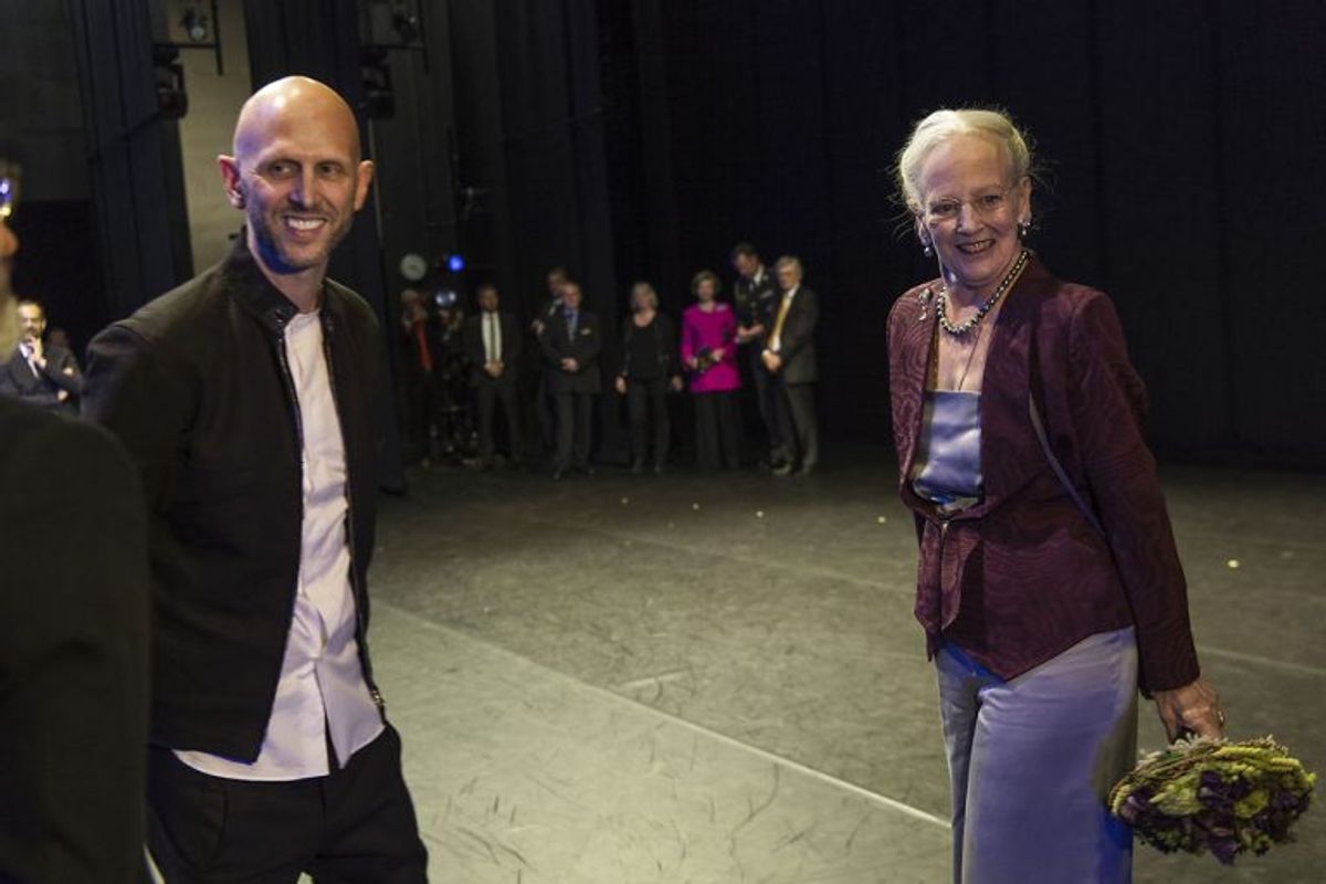 Dronning Margrethe og Wayne Mc.Gregor bag scene efter forestillingen. Foto: Bo Amstrup / Scanpix