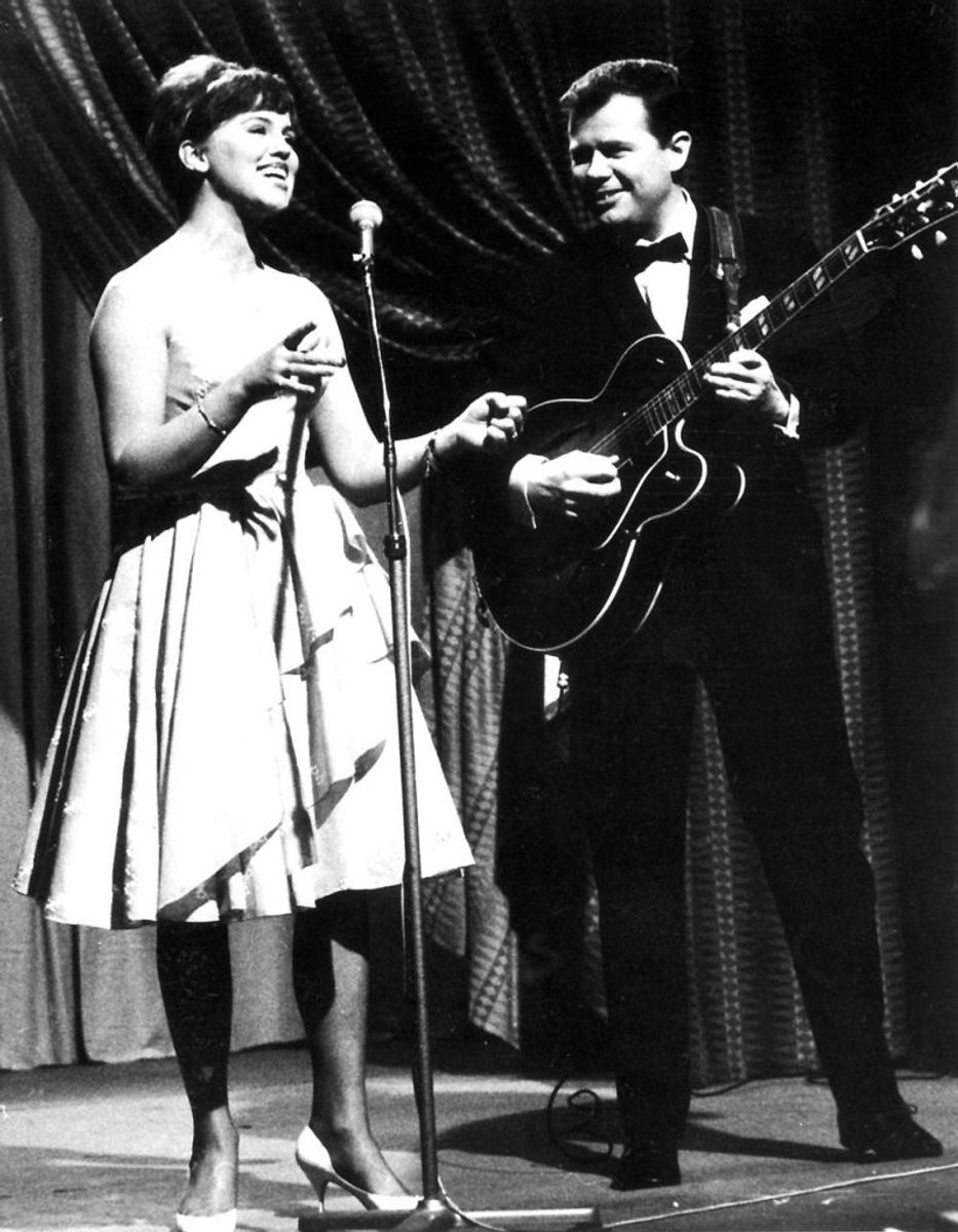 Grethe og Jørgen Ingmann i Dansevise, der vandt Melodi Grand Prix i London i 1963. Foto: Scanpix (Arkivfoto)