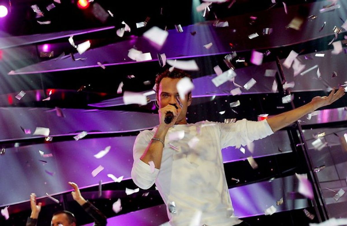 Tomas Thordarson vandt Dansk Melodi Grand Prix 2004 med sangen Sig det’løgn (Shame on you). Foto: Carl Redhead/Scanpix (Arkivfoto)