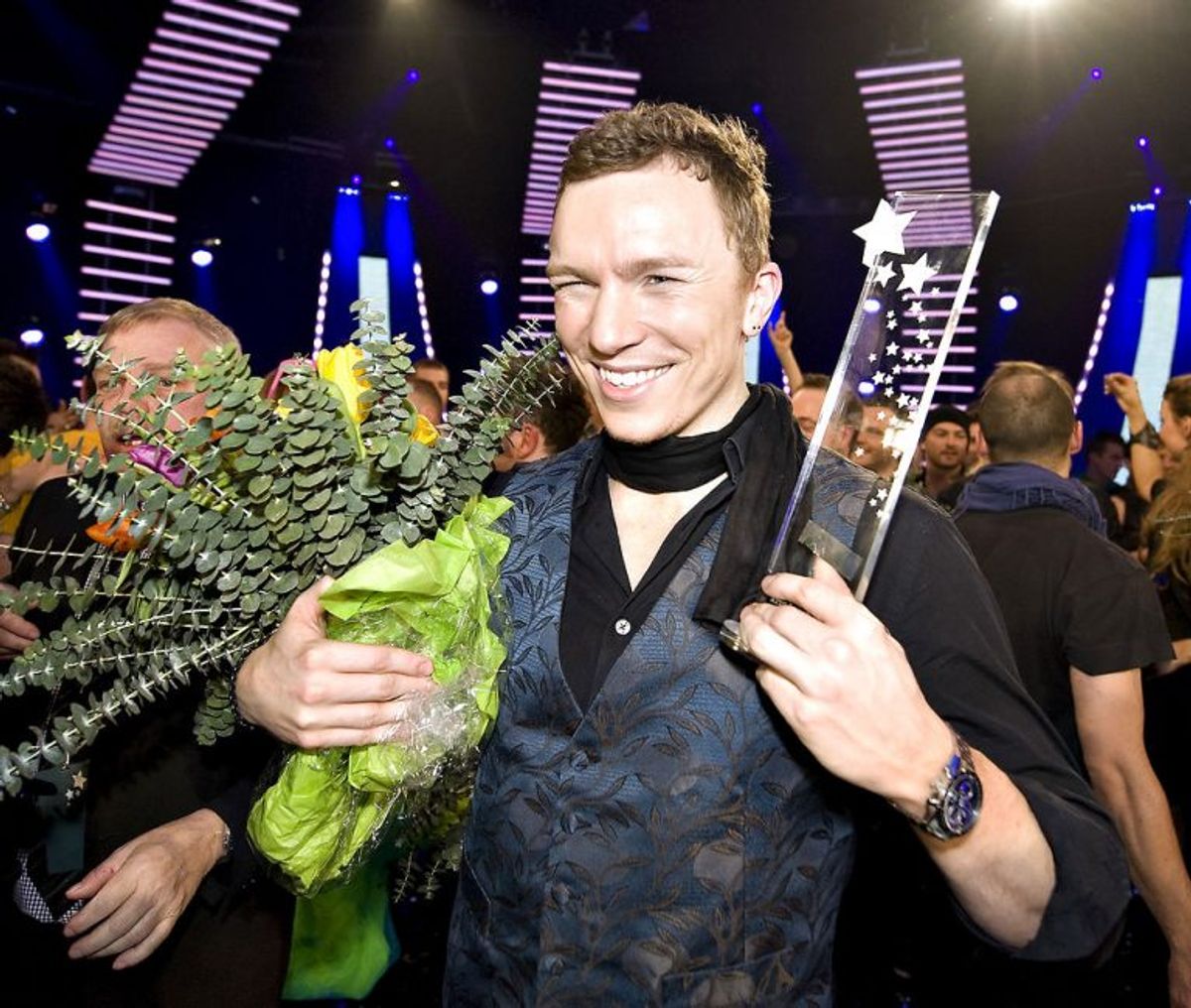 Brinck vandt Dansk Melodi Grand Prix 2009 med sangen “Believe Again”. Foto: Henning Bagger/Scanpix (Arkivfoto)